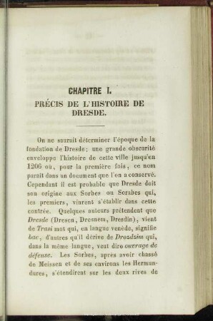 Chapitre I. Précis de l'histoire de Dresde
