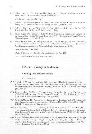6. Zeitungs-, Verlags- u. Buchwesen