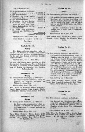 No. 9. (94-111) (103,104,105,106,107,108), 14. Mai 1919