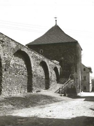 Marienberg, Stadtmauer und Zschopauer Tor, Stadtseite