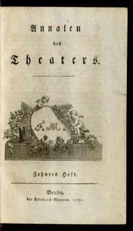 Heft 10 (1792): Annalen des Theaters