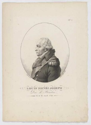 Bildnis des Louis Henri Joseph de Bourbon