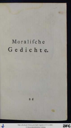 Moralische Gedichte.