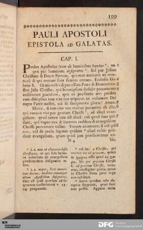 Pauli Apostoli Epistola ad Galatas.