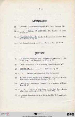 Jetons (Nr. 25-32)