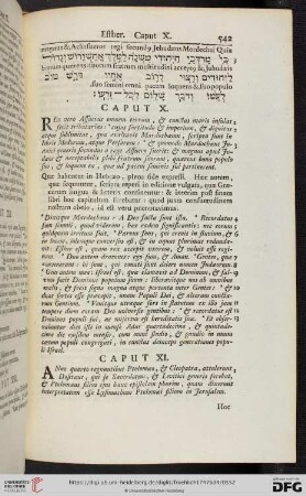 (Caput XI - XVI)