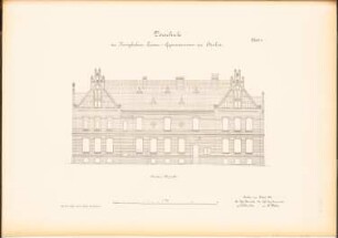 Luisen-Gymnasium, Berlin: Vorschule: Rückansicht 1:100