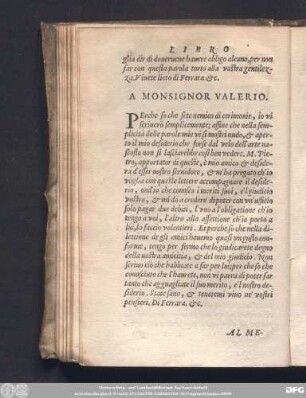 A Monsignor Valerio.