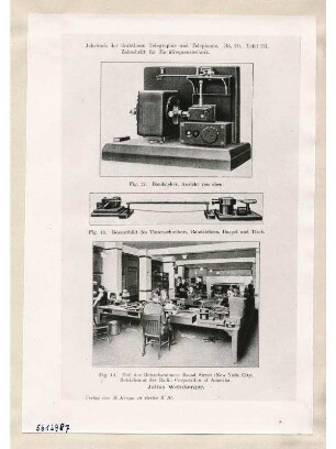 Repro aus: Jahrbuch der drahtlosen Telegrafie Bd 20 Tafel III, Fig. 12, Fig,13 + Fig. 14, Foto 1957