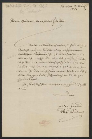 Brief an Wilhelm Taubert : 02.03.1871