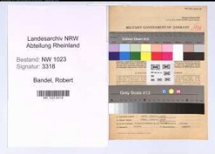 Entnazifizierung Robert Bandel , geb. 12.05.1901 (Angestellter)