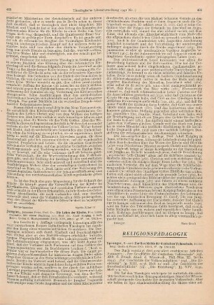 434-436 [Rezension] Spranger, Eduard, Zur Geschichte der deutschen Volksschule