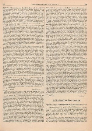 434-436 [Rezension] Spranger, Eduard, Zur Geschichte der deutschen Volksschule