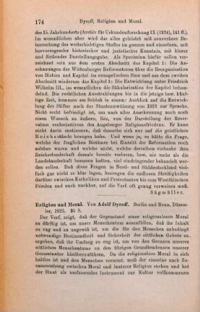 174-175 [Rezension] Religion und Moral