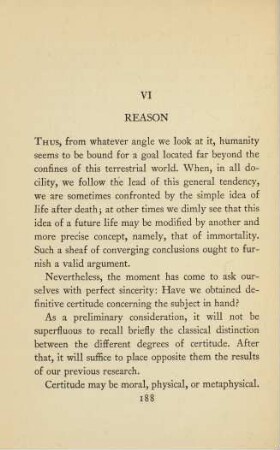 VI. Reason