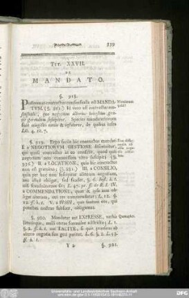 Tit. XXVII. De Mandato.