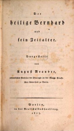 Der heilige Bernhard und sein Zeitalter