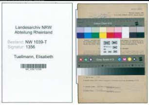 Entnazifizierung Elisabeth Tuellmann , geb. 19.06.1913 (Schulhelferin)