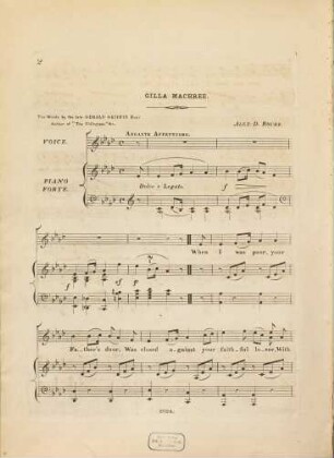 Gilla Machree : an Irish melody : adapted and arranged with Symphonies and Accompaniment