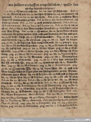 [..]ata so über verhoffen eingeschlichen/wolle der günstige Leser also corrigiren: