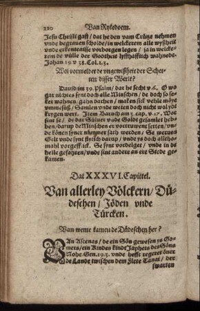 Dat XXXVI. Capittel. Van allerley Völckern, Düdeschen, Jöden unde Türcken.