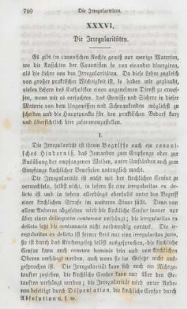 710-721 Die Irregularitäten