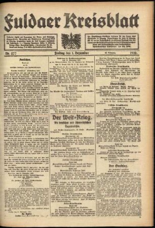 Ausgabe vom Freitag, den 01. Dezember 1916.