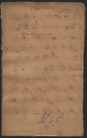 Ach wo bin ich hingeraten - Mus.2-E-587 : S, strings, bc, fl