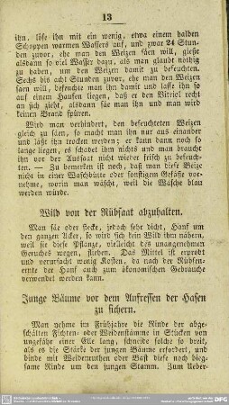 Wild von der Rübsaat abzuhalten