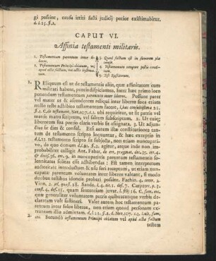 Caput VI. Affinia testamenti militaris