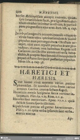 H [Haeretici Et Haeresis - Hypocrisis]