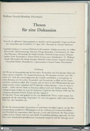 Thesen für eien Diskussion