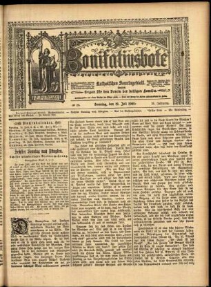 Erste Ausgabe vom Sonntag, den 19. Juli 1908.