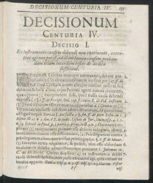 Decisionum Centuria IV