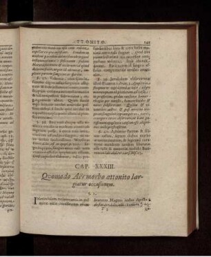 Cap. XXXIII. Quomodo Aer morbo attonito largiatur occasionem