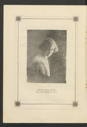 Señorita Josefina Parodi, reina del carnaval de 1924. - [Fotografía]