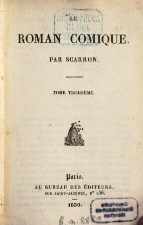 Le roman comique, 3