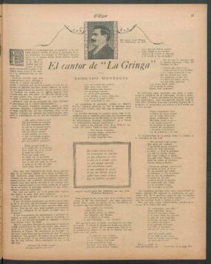 El cantor de "La Gringa"