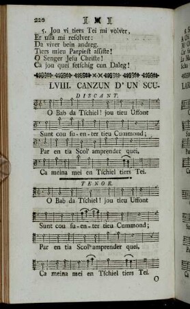 LVIII. Canzun D' Un Scular Avont La Scola