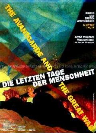Plakat zur einer Ausstellung über Kunst und Künstler im Ersten Weltkrieg.