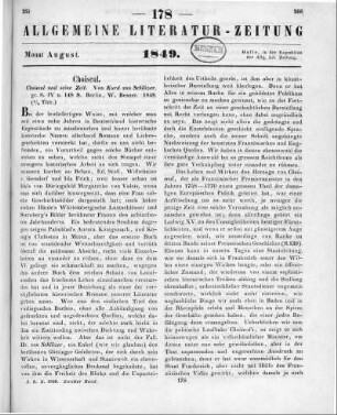 Schlözer, K.: Choiseul und seine Zeit. Berlin: Besser 1848