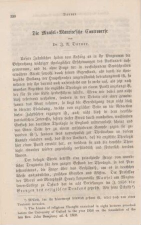320-427 Die Mansel-Maurice'sche Controverse
