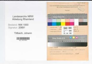 Entnazifizierung Johann Titlbach, geb. 11.11.1895 (Bergmann)