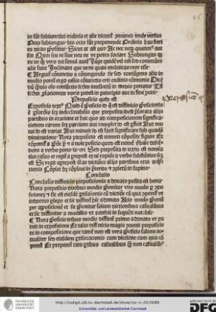 Expositio textus: quid est prepositio id que est diffinitio prepositionis est pars orationis scilicet indeclinabilis
