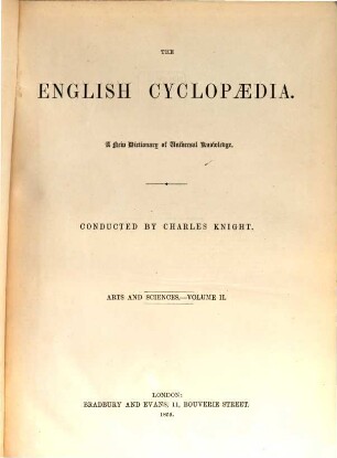 The English Cyclopaedia : a new dictionary of Universal Knowledge. 2