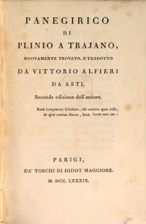 Panegirico di Plinio a Trajano