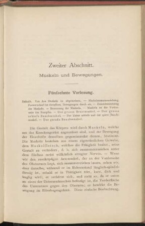 Fünfzehnte Vorlesung.