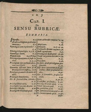 Cap. I. De Sensu Rubricae.