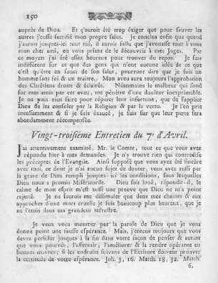 Vingt-troisiéme Entretien du 7e d'Avril.
