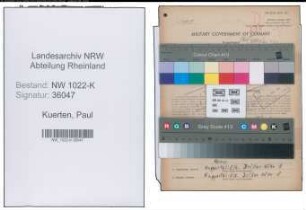 Entnazifizierung Paul Kuerten , geb. 04.06.1905 (Geschaeftsfuehrer)